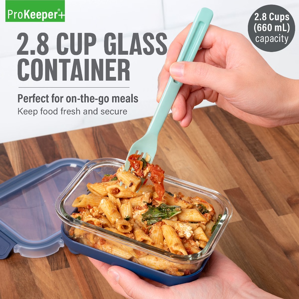 2.8 Cup Glass Food Storage Con - Food Prep Snacks recension och pris