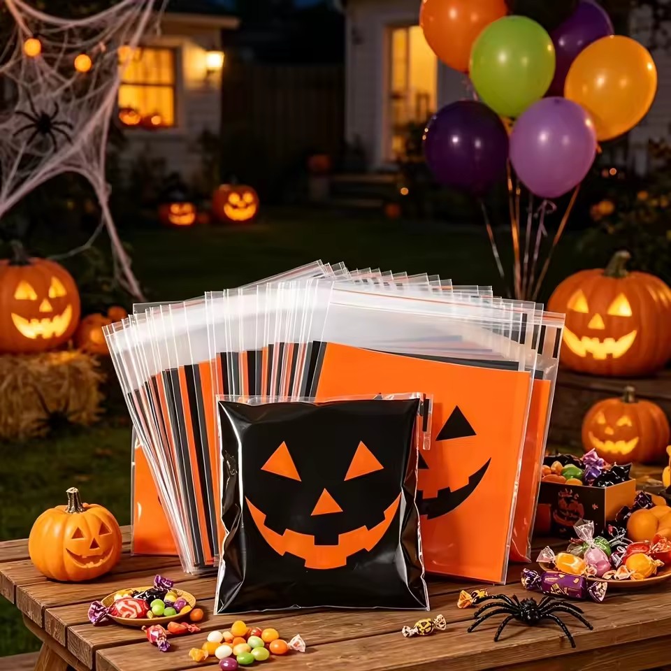 50/100pcs Halloween Black Oran - Food Halloween Snacks recension och pris