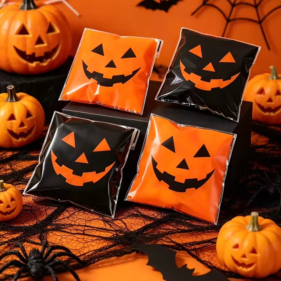 50/100pcs Halloween Black Oran - Food Halloween Snacks recension och pris