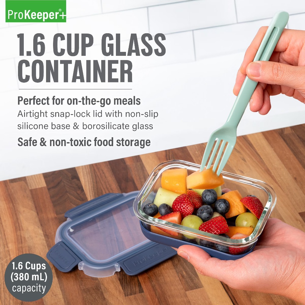 2 Pack 1.6 Cup Glass Food Stor - Food Prep Snacks recension och pris