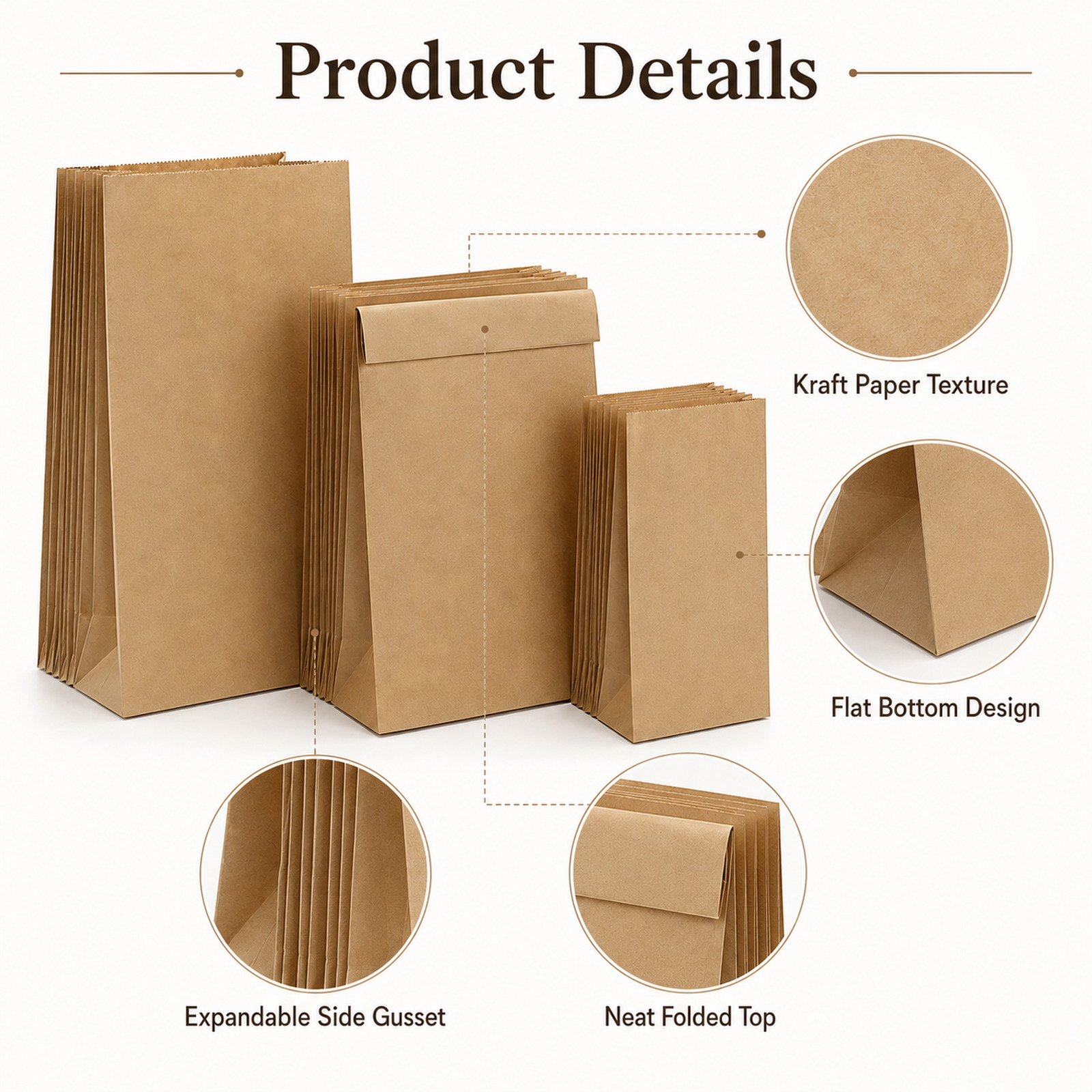 10-30Pcs Eco-Friendly Kraft Br - Food Day Snacks recension och pris