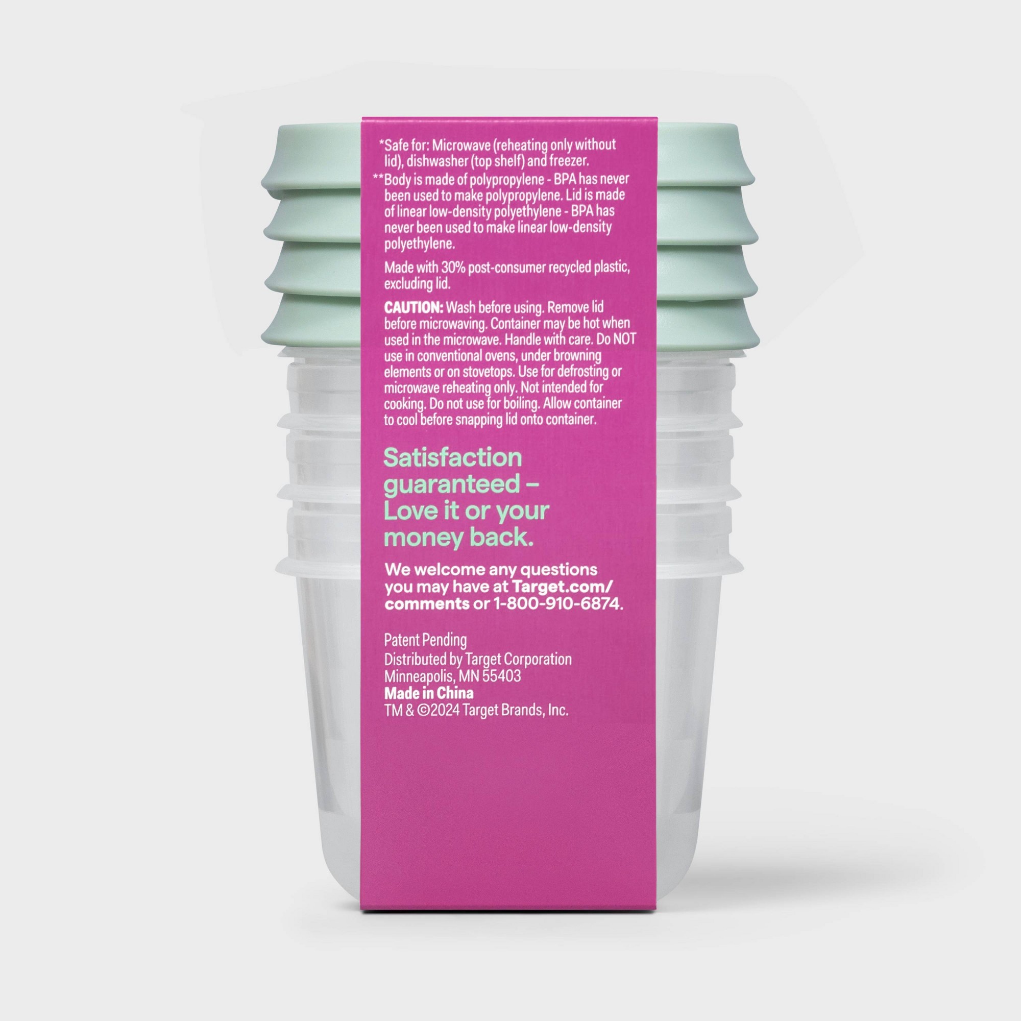 4ct Mini Square Half Cup Food  - Food Prep Snacks recension och pris