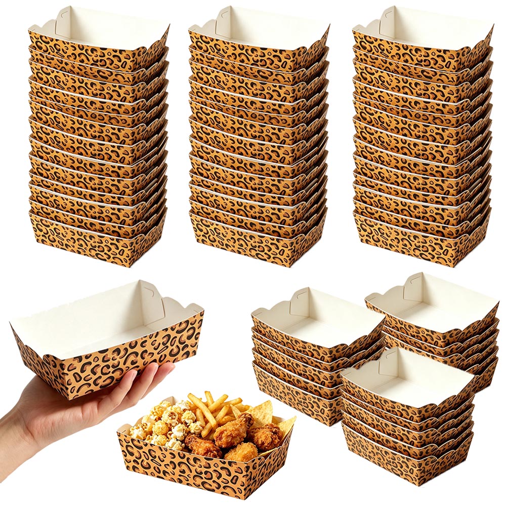 12-100pcs Leopard Print Dispos - Food Day Snacks recension och pris