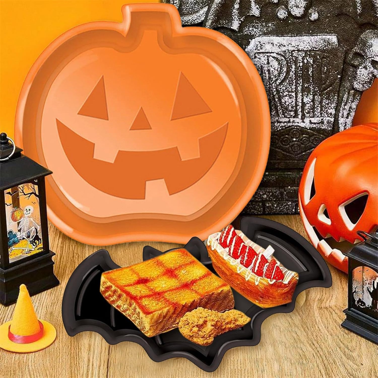 Reusable Halloween Plates Set  - Food Halloween Snacks recension och pris