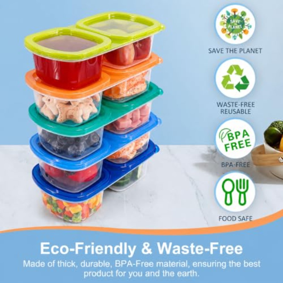 5-Pack Reusable Snack Containe - Food Prep Snacks recension och pris