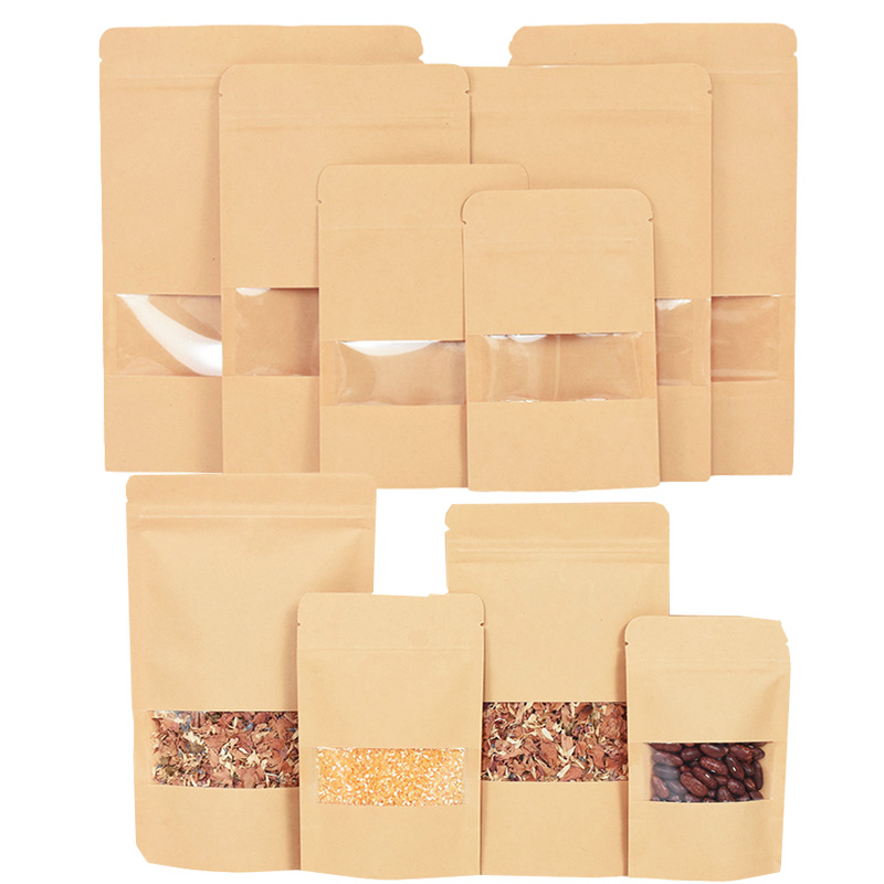 20/50pcs Kraft Paper Zip Lock  - Food Day Snacks recension och pris