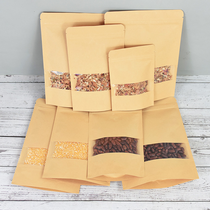 20/50pcs Kraft Paper Zip Lock  - Food Day Snacks recension och pris