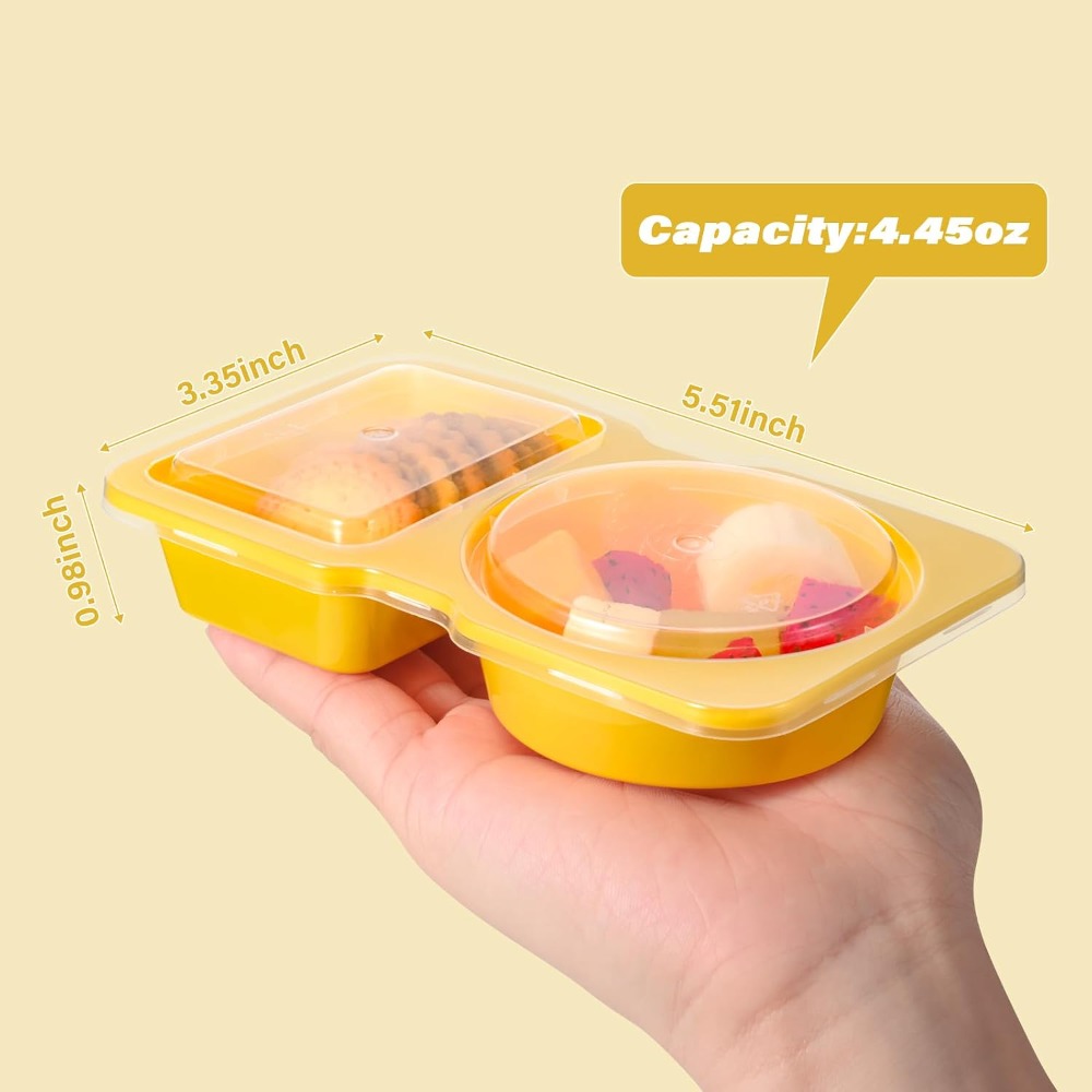 2 Compartment Disposable Plast - Food Prep Snacks recension och pris