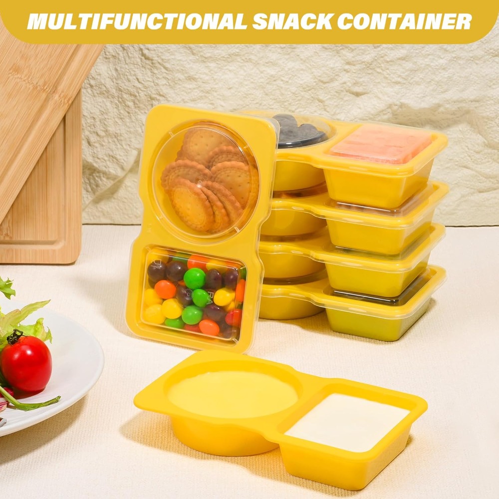 2 Compartment Disposable Plast - Food Prep Snacks recension och pris