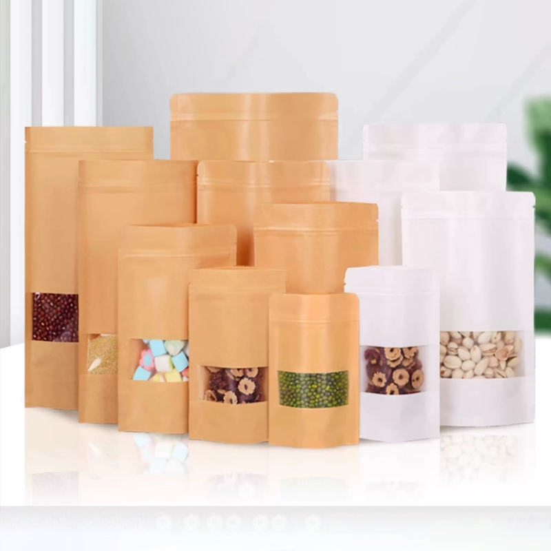 50 kraft paper bags,windowed s - Food Halloween Snacks recension och pris