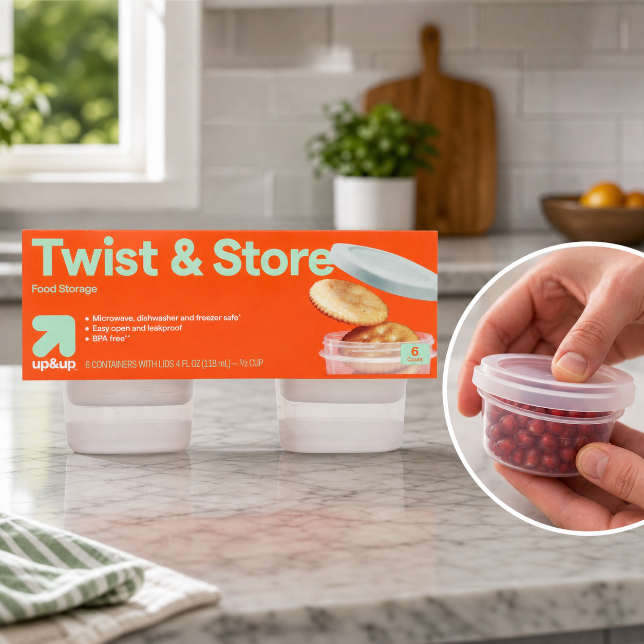 6ct Round Twist-Lock Food Stor - Food Prep Snacks recension och pris