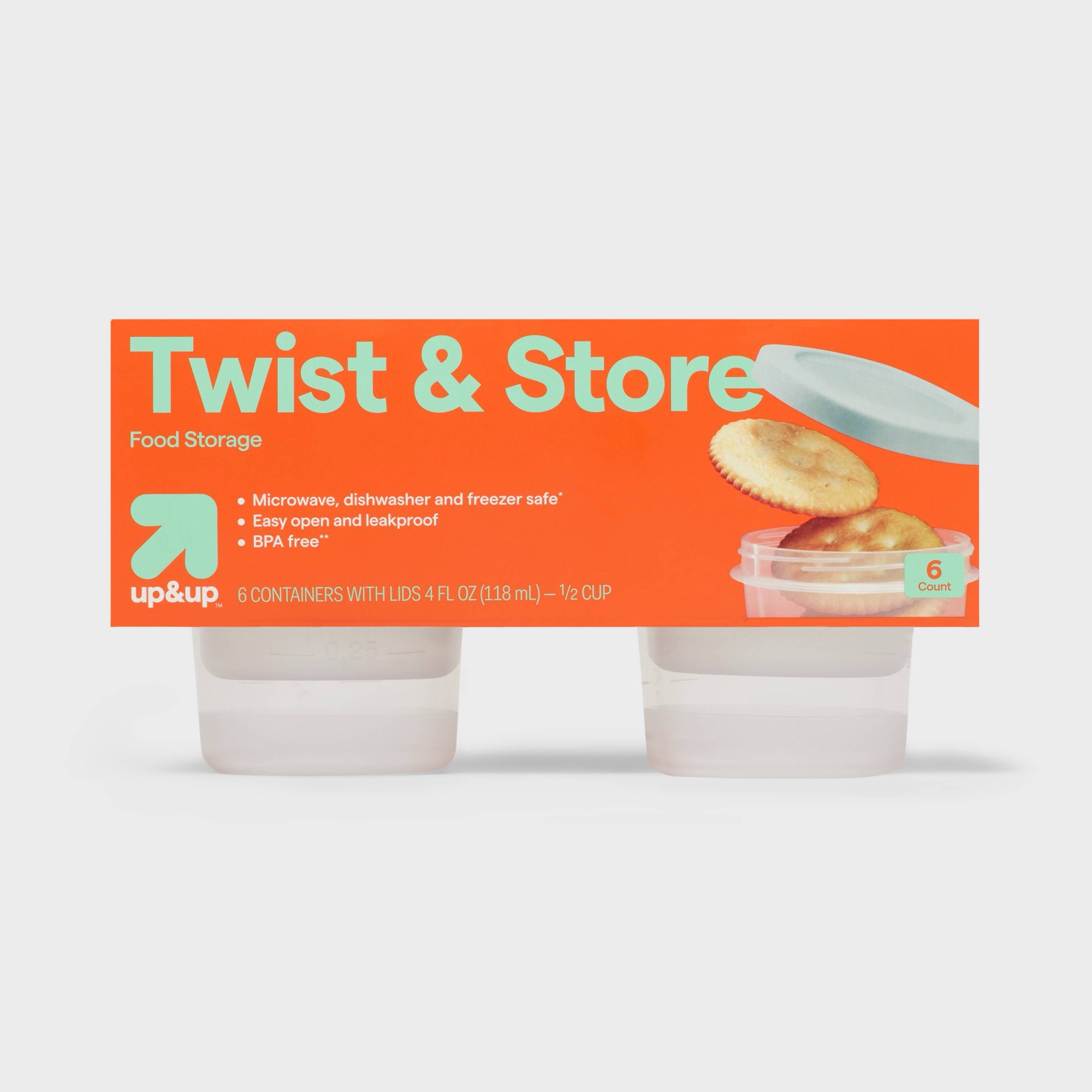 6ct Round Twist-Lock Food Stor - Food Prep Snacks recension och pris