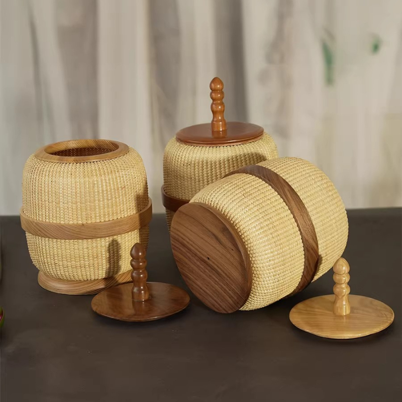 Handwoven Wicker Storage Baske - Food Snacks With Fiber recension och pris