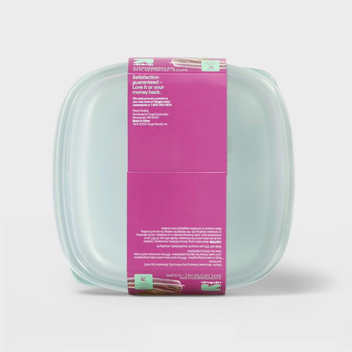 2026 New 3 Pack 24oz Square Fo - Food Prep Snacks recension och pris